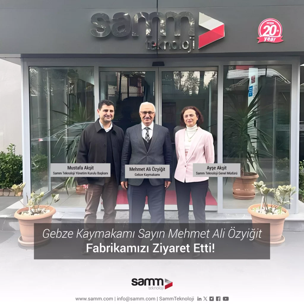 Mustafa Akşit, Mehmet Ali Özyiğit, Ayşe Akşit, Gebze Valisi Sayın Mehmet Ali Özyiğit Samm Teknoloji'yi Ziyaret Etti!