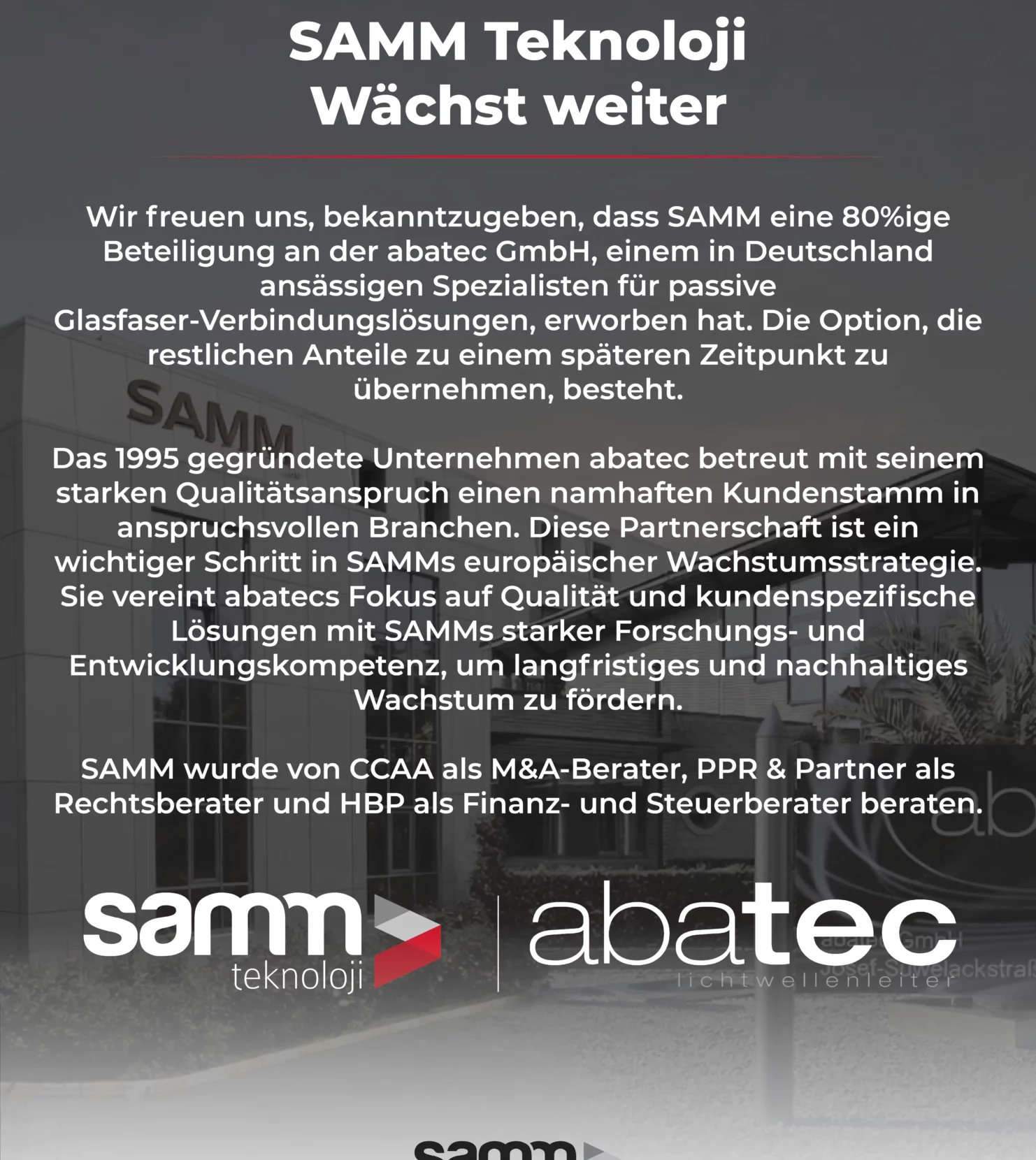 SAMM Teknoloji-abatec-Duyuru-Almanca